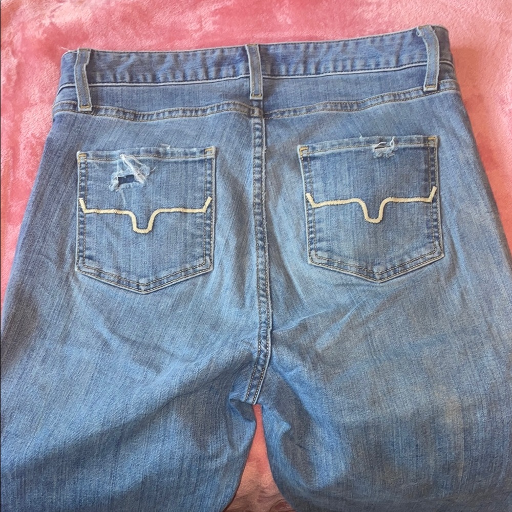 Kimes Ranch Blue Flare Wide Leg Jeans - Picture 6 of 7